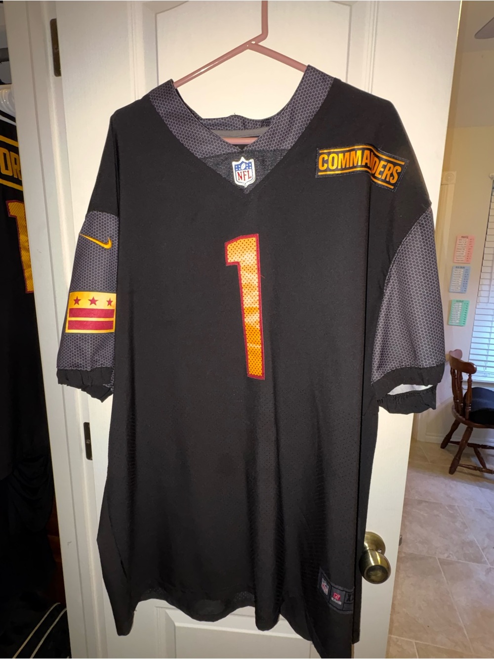 NFL Commanders Men’s Black #1 Jersey